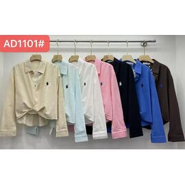 Фотография Рубашка женская 1101 mix р.50-52 "FLORA" недорого оптом от прямого поставщика