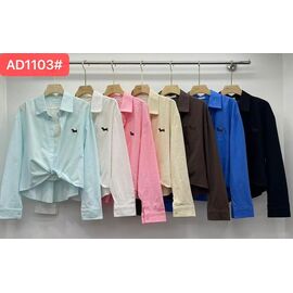 Фотография Рубашка женская 1103 mix р.50-52 "FLORA" недорого оптом от прямого поставщика