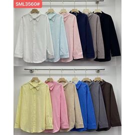 Фотография Рубашка женская 3560 white р.M-XL "FLORA" недорого оптом от прямого поставщика