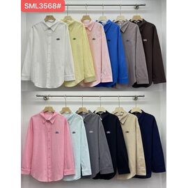 Фотография Рубашка женская 3568 l.pink р.M-XL "FLORA" недорого оптом от прямого поставщика