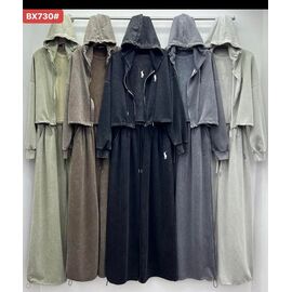 Фотография Костюм спортивный женский тёплый 730 khaki р.M-XL "FLORA" недорого оптом от прямого поставщика