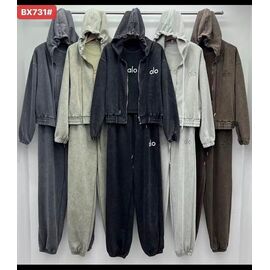 Фотография Костюм спортивный женский тёплый 731 d.grey р.M-XL "FLORA" недорого оптом от прямого поставщика