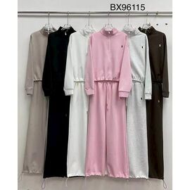 Фотография Костюм спортивный женский тёплый 96115 pink р.M-XL "FLORA" недорого оптом от прямого поставщика