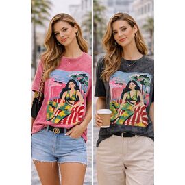 футболка жіноча XR664 pink р.S-L "X-Ray" недорого оптом від прямого постачальника