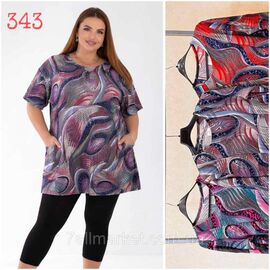 Туніка жіноча літня розміри L-4XL (мікс кв) "NICOLAS" недорого від прямого постачальника