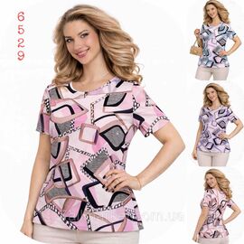 Футболка жіноча стильна р-ри M-4XL (мікс кв) "NICOLAS" недорого від прямого постачальника