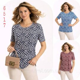 Футболка жіноча стильна р-ри M-4XL (мікс кв) "NICOLAS" недорого від прямого постачальника