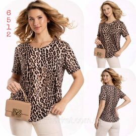 Футболка жіноча стильна р-ри M-4XL (мікс кв) "NICOLAS" недорого від прямого постачальника