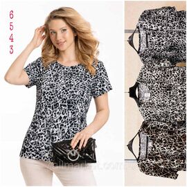 Футболка жіноча стильна р-ри M-4XL (мікс кв) "NICOLAS" недорого від прямого постачальника