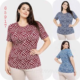 Футболка жіноча стильна батал р-ри 4XL-8XL (мікс кв) "NICOLAS" недорого від прямого постачальника