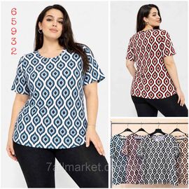 Футболка жіноча стильна батал р-ри 4XL-8XL (мікс кв) "NICOLAS" недорого від прямого постачальника