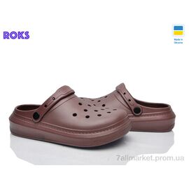 Фотография Кроксы женские летние Лето 161 шоколад (6 пар р.36-40) "Roks" недорого оптом от прямого поставщика