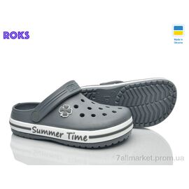 Фотография Кроксы женские летние Лето 417 т.сірий (8 пар р.36-41) "Roks" недорого оптом от прямого поставщика