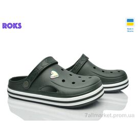Фотография Кроксы женские летние Лето 416 т.хакі (8 пар р.37-41) "Roks" недорого оптом от прямого поставщика