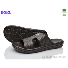 Шльопанці чоловічі пляжні Літо 137 шоколад (8 пар р.40-46) "Roks" недорого оптом від прямого постачальника