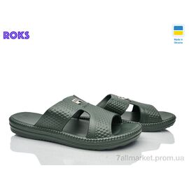Шльопанці чоловічі пляжні Літо 137 хакі (8 пар р.40-46) "Roks" недорого оптом від прямого постачальника