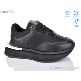 Кросівки жіночі модні Весна/осінь G8811 black (8 пар р.36-41) "Ailaifa" недорого оптом від прямого постачальника