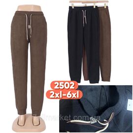 Фотография Спортивные штаны женские, на меху/манжет р-ры 2XL-6XL (микс цв)"STELLA" недорого от прямого поставщика