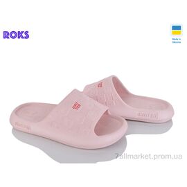 Фотография Шлепки женские облегченные Лето 144 пудра (8 пар р.37-40) "Roks" недорого оптом от прямого поставщика