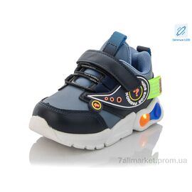 Фотография Кроссовки детские модные Весна/осень WM452-3 LED (8 пар р.23-28) "Ok Shoes" недорого оптом от прямого поставщика