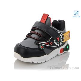 Фотография Кроссовки детские модные Весна/осень WM452-5 LED (8 пар р.23-28) "Ok Shoes" недорого оптом от прямого поставщика