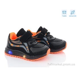 Фотография Кроссовки детские модные Весна/осень SP232-3 LED (8 пар р.20-25) "Ok Shoes" недорого оптом от прямого поставщика