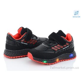 Фотография Кроссовки детские модные Весна/осень SP231-4 LED (8 пар р.20-25) "Ok Shoes" недорого оптом от прямого поставщика