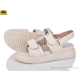 Фотография Босоножки женские летние Лето K2205-3 beige (8 пар р.36-40) "Mei De Li" недорого оптом от прямого поставщика
