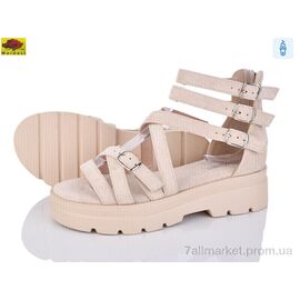 Фотография Босоножки женские летние Лето K892-9 beige (8 пар р.36-40) "Mei De Li" недорого оптом от прямого поставщика