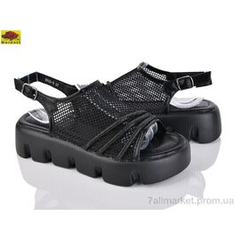 Фотография Босоножки женские летние Лето K892-9 black (8 пар р.36-41) "Mei De Li" недорого оптом от прямого поставщика