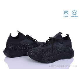 Кросівки жіночі модні Весна/осінь 2026-1 чорний (8 пар р.36-40) "Mona Lisa" недорого оптом від прямого постачальника