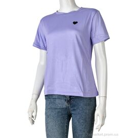 Футболка жіноча Літо 4349-Heart-1 violet (8 шт. р.сіткаM-2XL) "Pryama Vigoda" недорого оптом від прямого постачальника