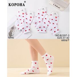 Фотография Носки женские KH2397-3 white р.37-42 "Annet" недорого оптом от прямого поставщика