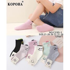 Шкарпетки дитячі на дівчинку KH3185-3  mix р.21-26 "Annet" недорого оптом від прямого постачальника