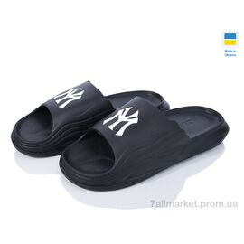 Шльопанці чоловічі пляжні Літо П38 чорний-білий (8 пар р.41-45) "Inblue" недорого оптом від прямого постачальника
