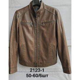 Куртка чоловіча демісезонна, шкірозамінник, розміри 50-60 (2 кв) "ANGELIS" недорого від прямого постачальника