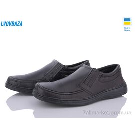 Туфлі чоловічі стильні Весна/осінь Ankor Т1 чорний (8 пар р.40-45) "Lvovbaza" недорого оптом від прямого постачальника