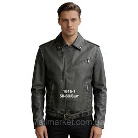 Куртка-косуха чоловіча демісезонна, шкірозамінник, розміри 50-60 "ANGELIS" недорого від прямого постачальника