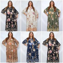 Фотография Платье летнее женское 2402 mix р.52-56 "ITALIA" недорого оптом от прямого поставщика