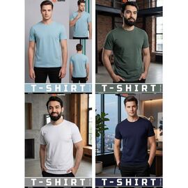 Фотография Футболка мужская 5003-1 khaki р.48-56 "Samo" недорого оптом от прямого поставщика