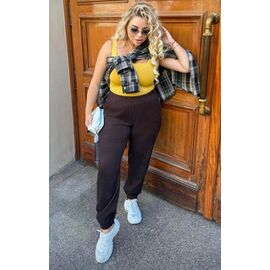 Фотография Штаны спортивные женские 1023 brown р.S-XL "VICTORY" недорого оптом от прямого поставщика