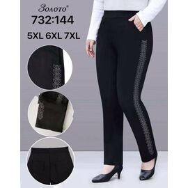 Фотография Штаны женские 732 black р.5XL-7XL "JEANS KIDS" недорого оптом от прямого поставщика