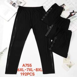 Фотография Штаны женские 755 black р.6XL-8XL "JEANS KIDS" недорого оптом от прямого поставщика