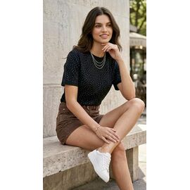 футболка жіноча LR1203 black р.one size "Lora" недорого оптом від прямого постачальника