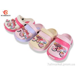 Фотография Кроксы детские летние Лето 383-35B mix (12 пар р.24-29) "SCARRHETT" недорого оптом от прямого поставщика