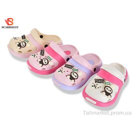 Фотография Кроксы детские летние Лето 383-37B mix (12 пар р.24-29) "SCARRHETT" недорого оптом от прямого поставщика