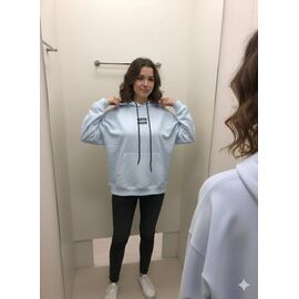 Фотография Худи женское 53 l.blue р.one size "Newe" недорого оптом от прямого поставщика