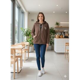 Кофта спортивна жіноча NW17 brown р.50-52 "Newe" недорого оптом від прямого постачальника