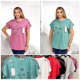 футболка жіноча LL512 mix р.50-54 "Lola" недорого оптом від прямого постачальника