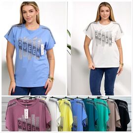 футболка жіноча LL514 mix р.50-54 "Lola" недорого оптом від прямого постачальника